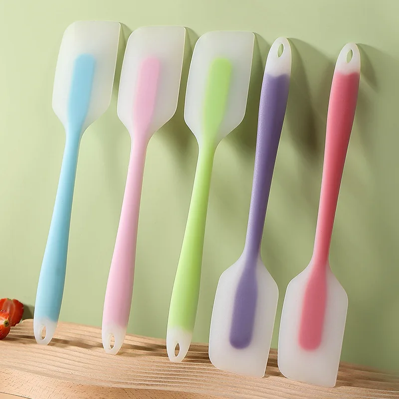 Spatule de cuisine translucide en silicone, ustensile de cuisine, outil de cuisson, crème, poupée, grattoir, décorateur, degré de chaleur
