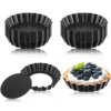 Mini Moules à Tarte avec Fond Amovible & Revêtement Antiadhésif