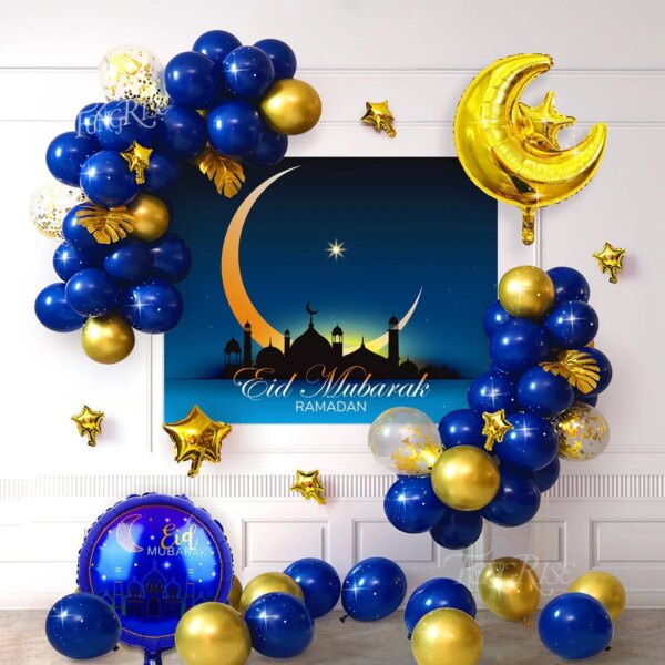 Ballons de Décoration de Fond pour Ramadan Kareem et Eid Mubarak