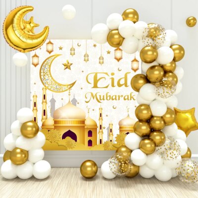 Ballons de Décoration de Fond pour Ramadan Kareem et Eid Mubarak