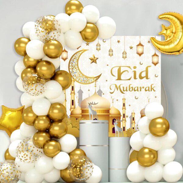 Ballons de Décoration de Fond pour Ramadan Kareem et Eid Mubarak