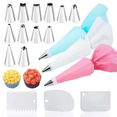Douilles Multifonctionnelles & Sac à Pâtisserie en Silicone