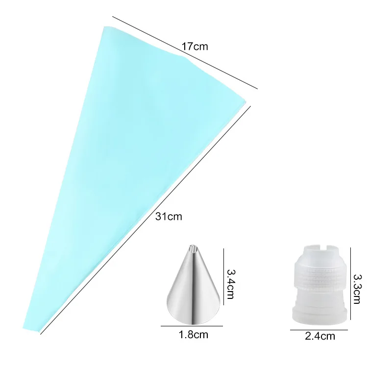 Outils de décoration de gâteaux à buse multifonctionnelle, sac à pâtisserie en Silicone, sac en Silicone réutilisable en acier inoxydable, outils de pâtisserie de cuisine
