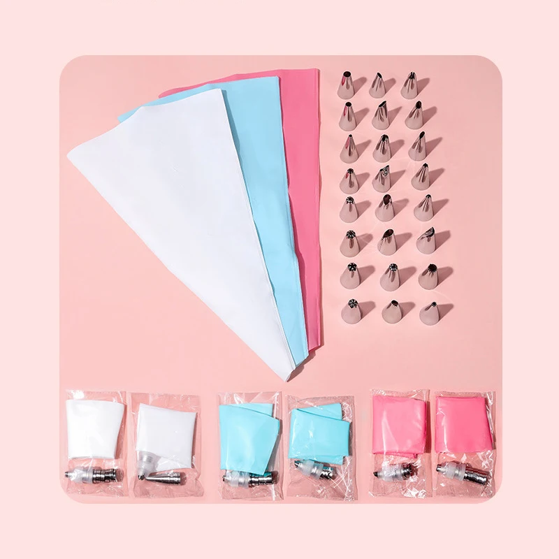 Outils de décoration de gâteaux à buse multifonctionnelle, sac à pâtisserie en Silicone, sac en Silicone réutilisable en acier inoxydable, outils de pâtisserie de cuisine