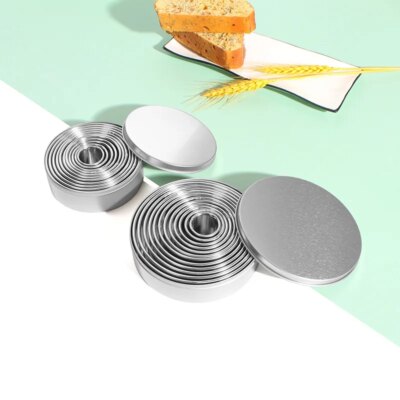 Moules à Biscuits Ronds en Inoxydable – Set de 11 Emporte-pièces Multifonctions