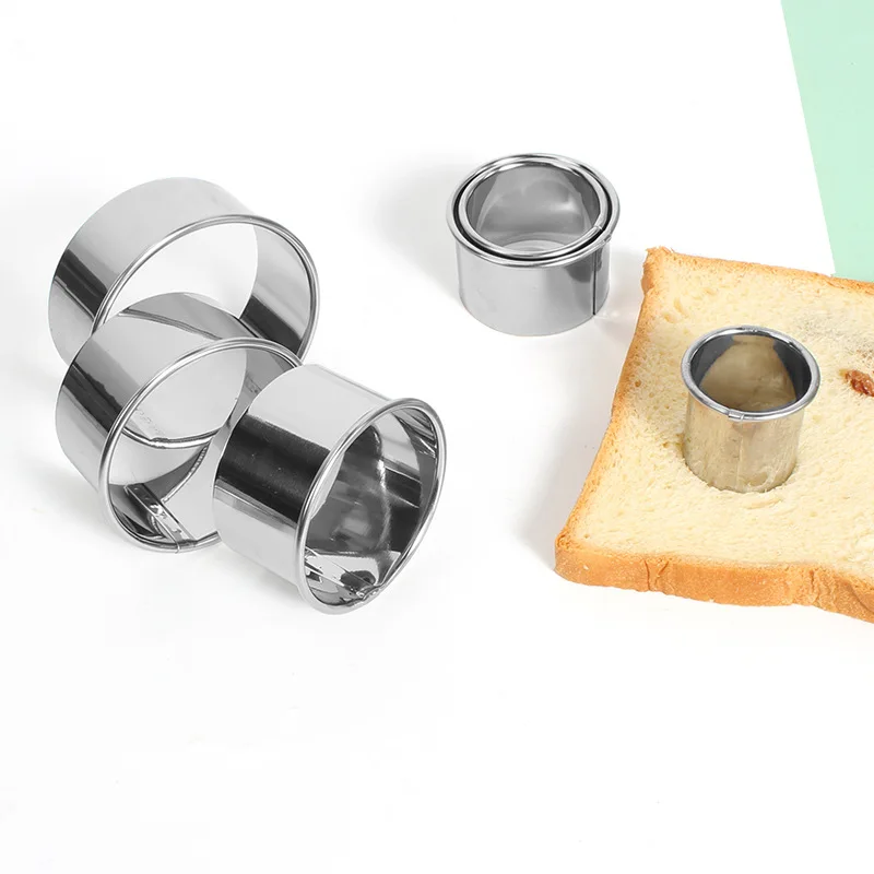 Moule à biscuits rond en acier inoxydable, coupe-pâte, boulettes, peau, ensemble de emporte-pièce de cuisine, cercle de cuisson, moule à pâtisserie, 11 pièces