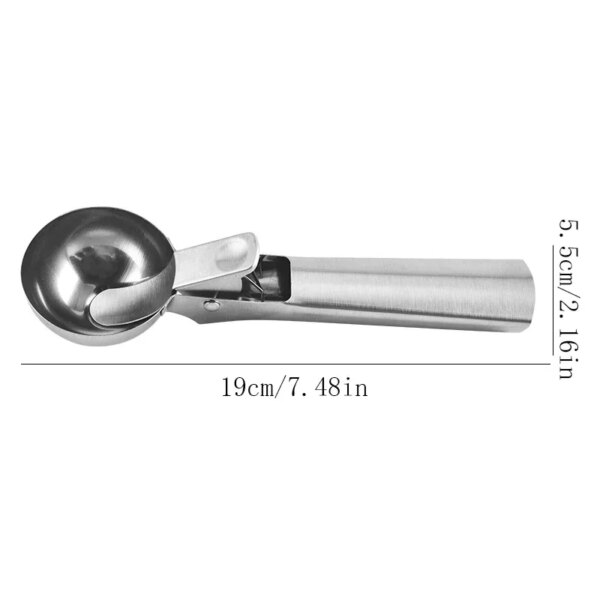 Cuillère à Glace Multifonction – Double Usage en Acier Inoxydable