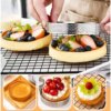 Anneaux à Tarte Ronds en Acier Inoxydable Perforés