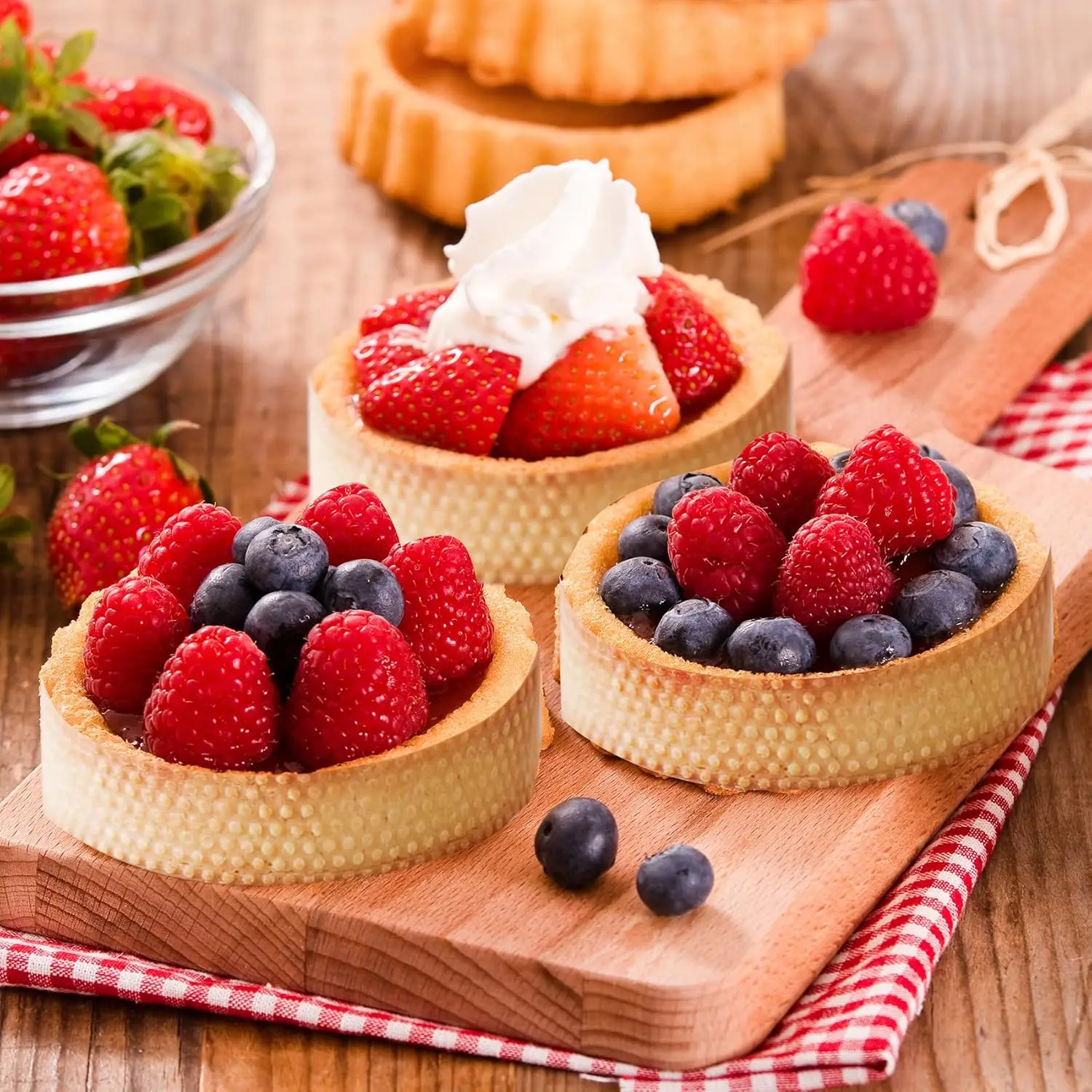 Anneau à tarte rond en acier inoxydable, moules perforés résistants à la chaleur, bricolage Mousse tarte aux fruits Tartlet beignet moule outils de cuisine 10 pièces