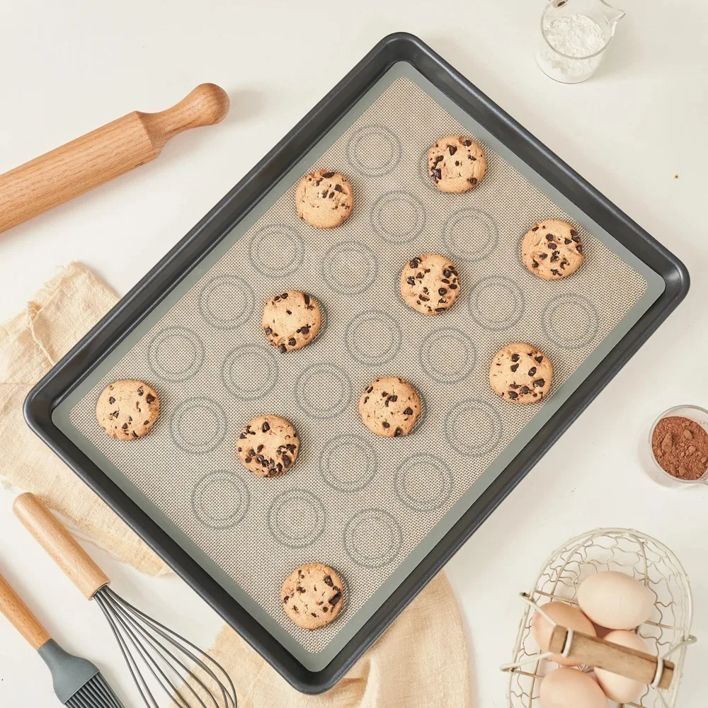 Tapis de cuisson en Silicone, réutilisable, antiadhésif, résistant à la chaleur, feuilles d'ustensiles de cuisson, outils de cuisson pour biscuits, Macaron, pain