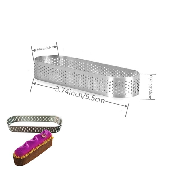 Anneaux à Tarte Ovales en Acier Inoxydable