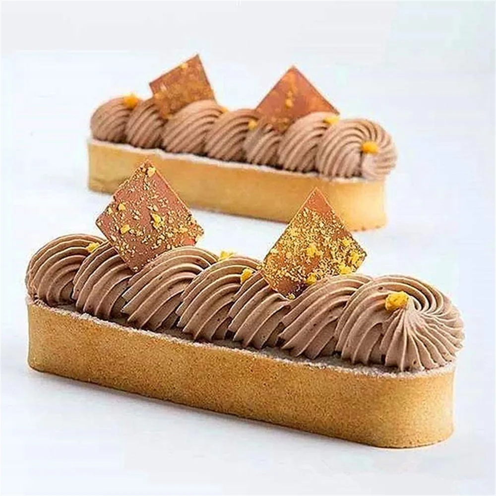 Anneaux à tarte ovales en acier inoxydable 304, anneau à tarte poreux, moule à Mousse pour gâteau perforé, coupe-biscuits, pâtisserie, Quiche, 3/6 pièces