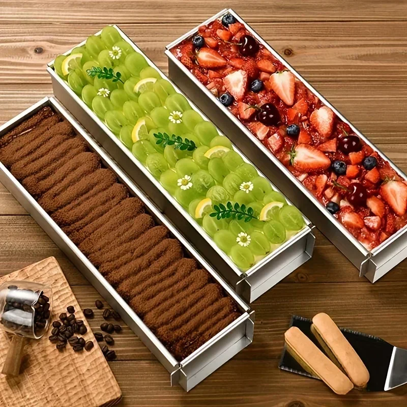Moule à gâteau Tiramisu et pelle à gâteau en alliage d'aluminium amovible antiadhésive bricolage gâteau Mousse Muffin Pan pour les amateurs de pâtisserie à domicile