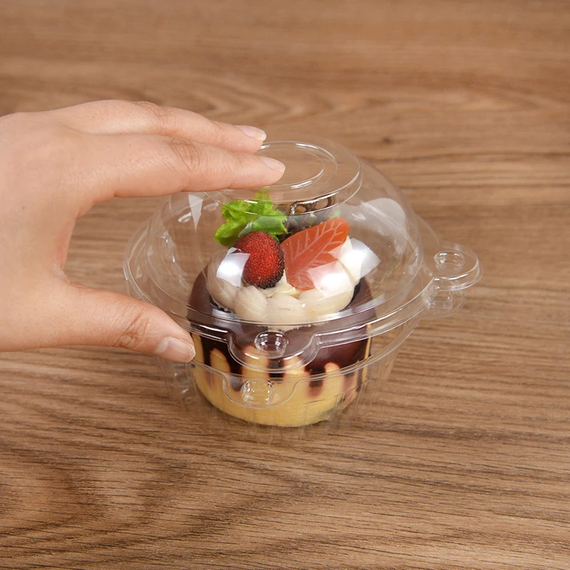 Boîte d'Emballage Transparente pour Gâteaux Chi, Conteneur pour Dessert, Muffin, Mariage, ixd'Anniversaire, Fournitures de Décoration de Noël, 10/50 Pièces