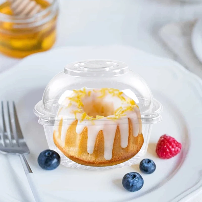 Boîte d'Emballage Transparente pour Gâteaux Chi, Conteneur pour Dessert, Muffin, Mariage, ixd'Anniversaire, Fournitures de Décoration de Noël, 10/50 Pièces