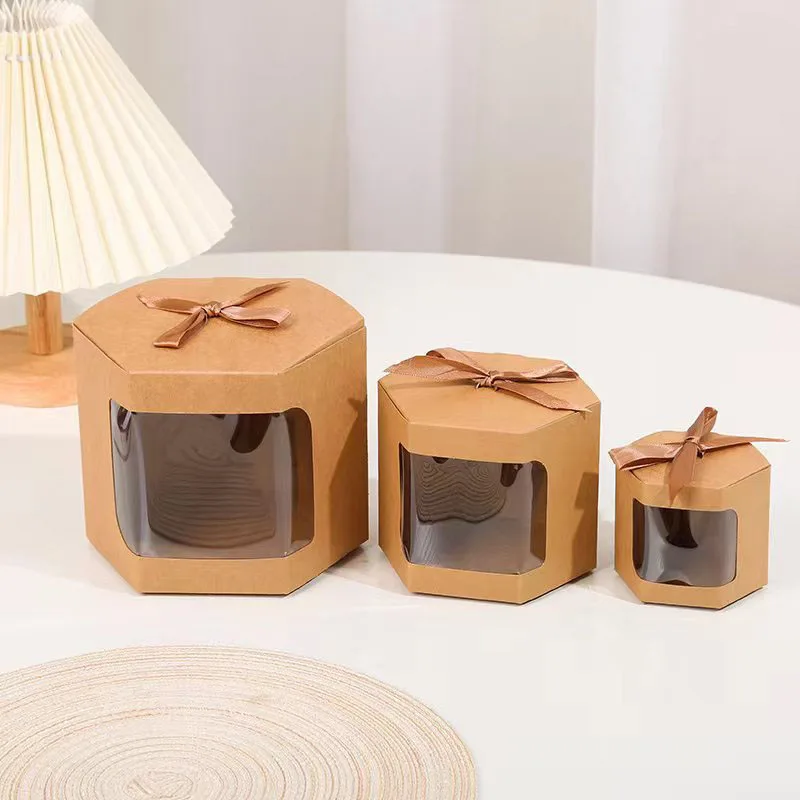 Boîtes à bonbons et biscuits multi-tailles, 12 pièces, boîte-cadeau de bonbons, boîte d'emballage en papier Kraft, sac cadeau de mariage, emballage fait à la main, savon au chocolat