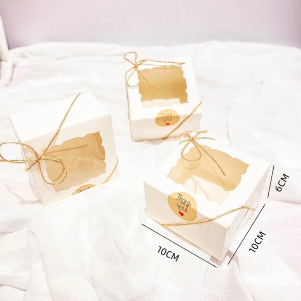 Boîte-Cadeau en Papier Kraft avec Fenêtre