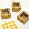 Boîte-Cadeau en Papier Kraft avec Fenêtre