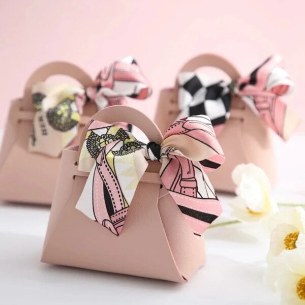 1618-jn2rvb.jpg Lot de 5 Mini Sacs à Main Cadeaux avec Ruban