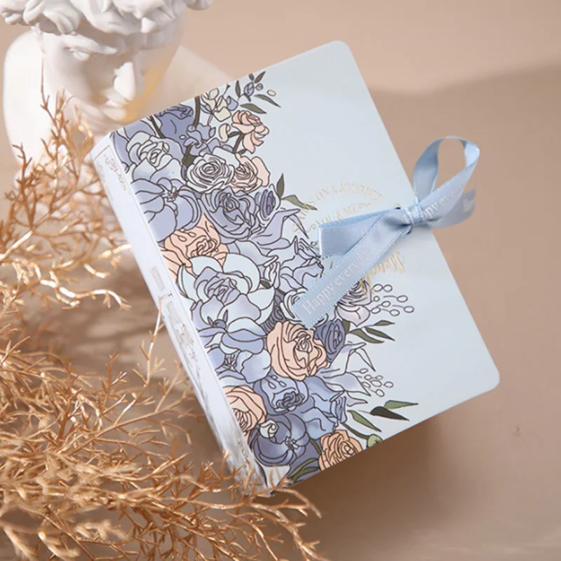 Coffret cadeau en forme de livre, 5 pièces, avec ruban, carton, bonbons, chocolat, boîte d'emballage cadeau pour mariage, anniversaire, fête des mères