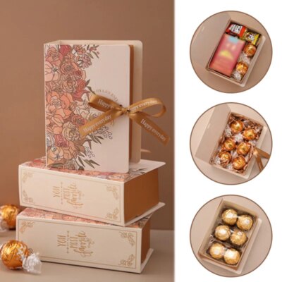 Coffret Cadeau en Forme de Livre – Lot de 5