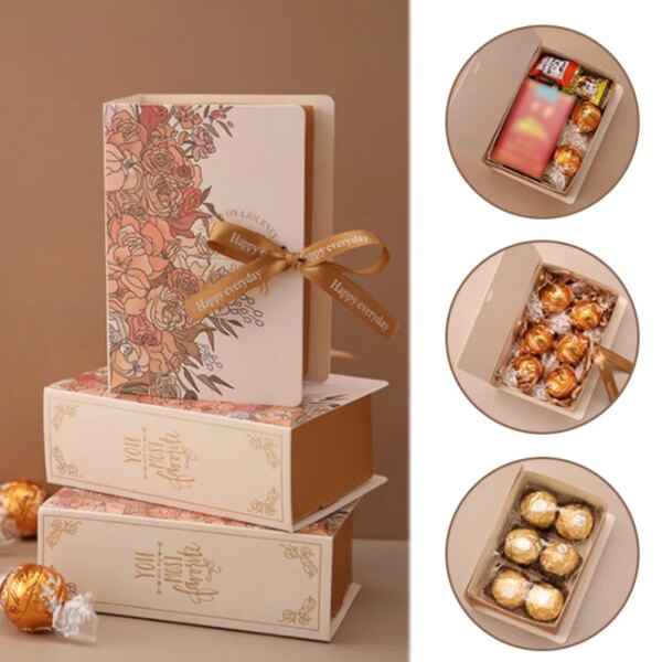 Coffret Cadeau en Forme de Livre – Lot de 5