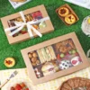 Boîtes en Papier Kraft Jetables avec Fenêtre | Emballages pour Pique-Nique, Pizza, Sandwich