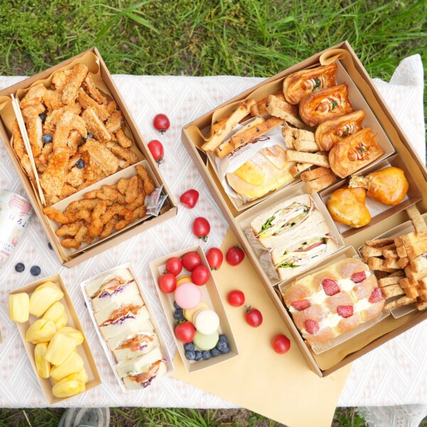 Boîtes en Papier Kraft Jetables avec Fenêtre | Emballages pour Pique-Nique, Pizza, Sandwich
