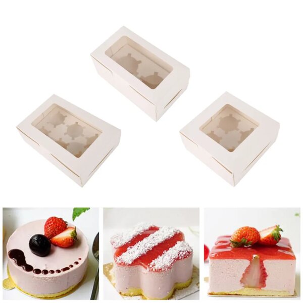 Boîtes à Cupcakes & Muffins avec Fenêtre Transparente