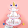 Support à Gâteaux en Carton à 3 Niveaux – Présentoir à Cupcakes et Desserts
