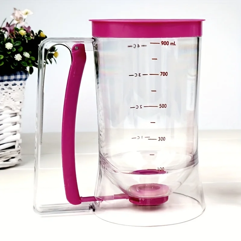 Distributeur de pâte à pâte de 900ml, 1 pièce, entonnoir gradué à main, pâte à pâtisserie, pour crêpes, Cupcakes, gâteaux