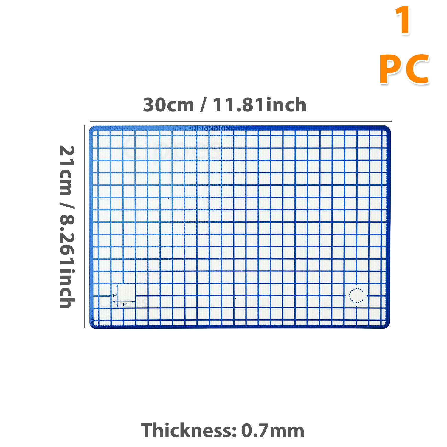 1PC Blue30x21cm