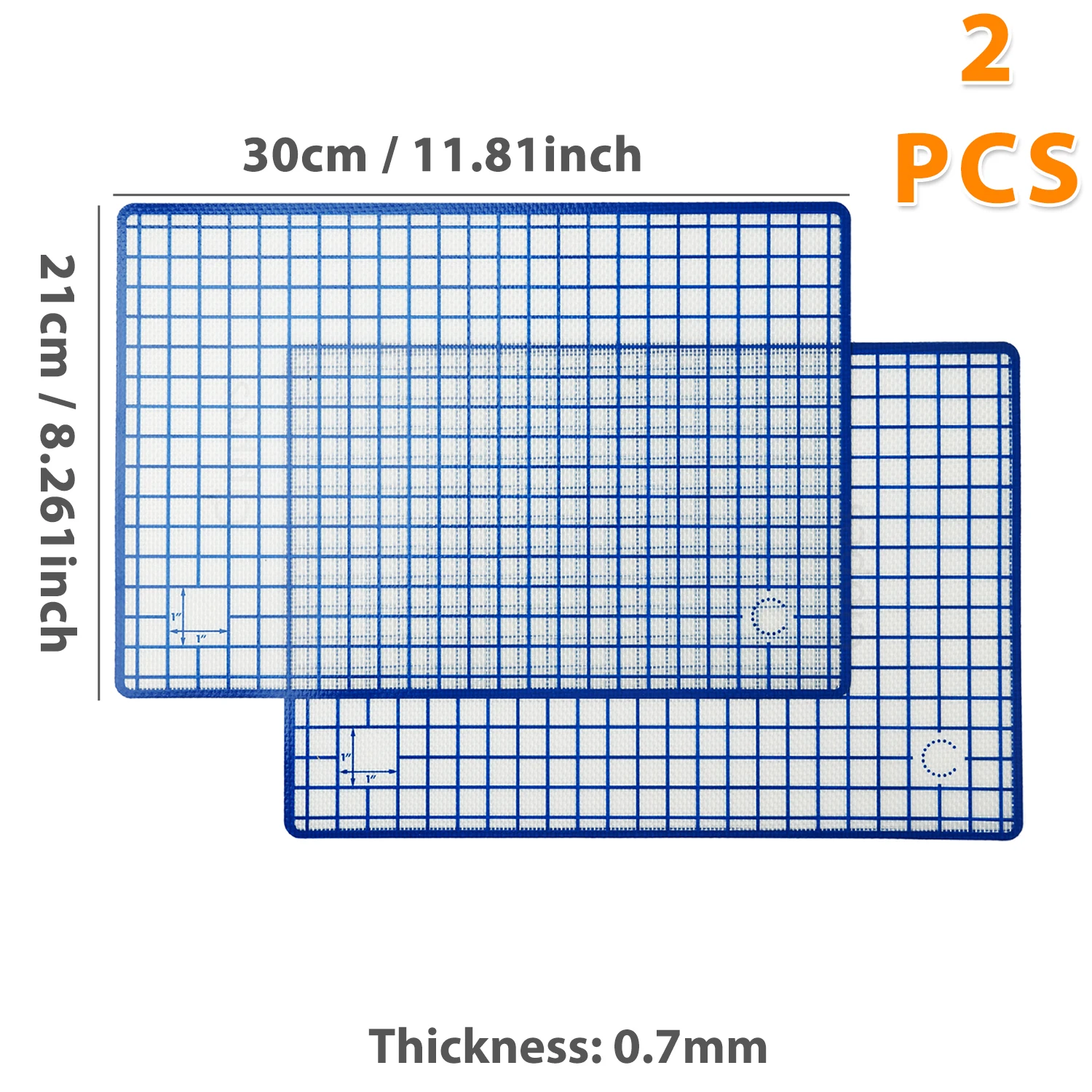 2PCS Blue30x21cm
