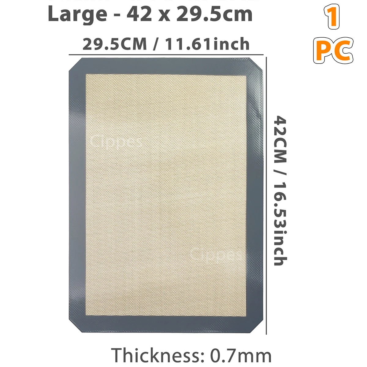 1PC Grey 42x29.5cm