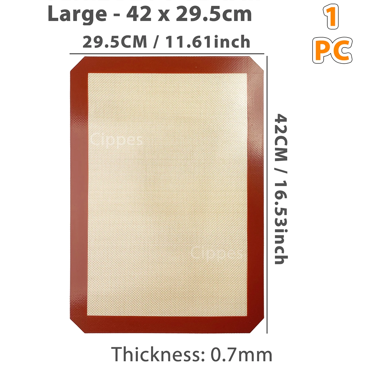 1PC Red 42x29.5cm