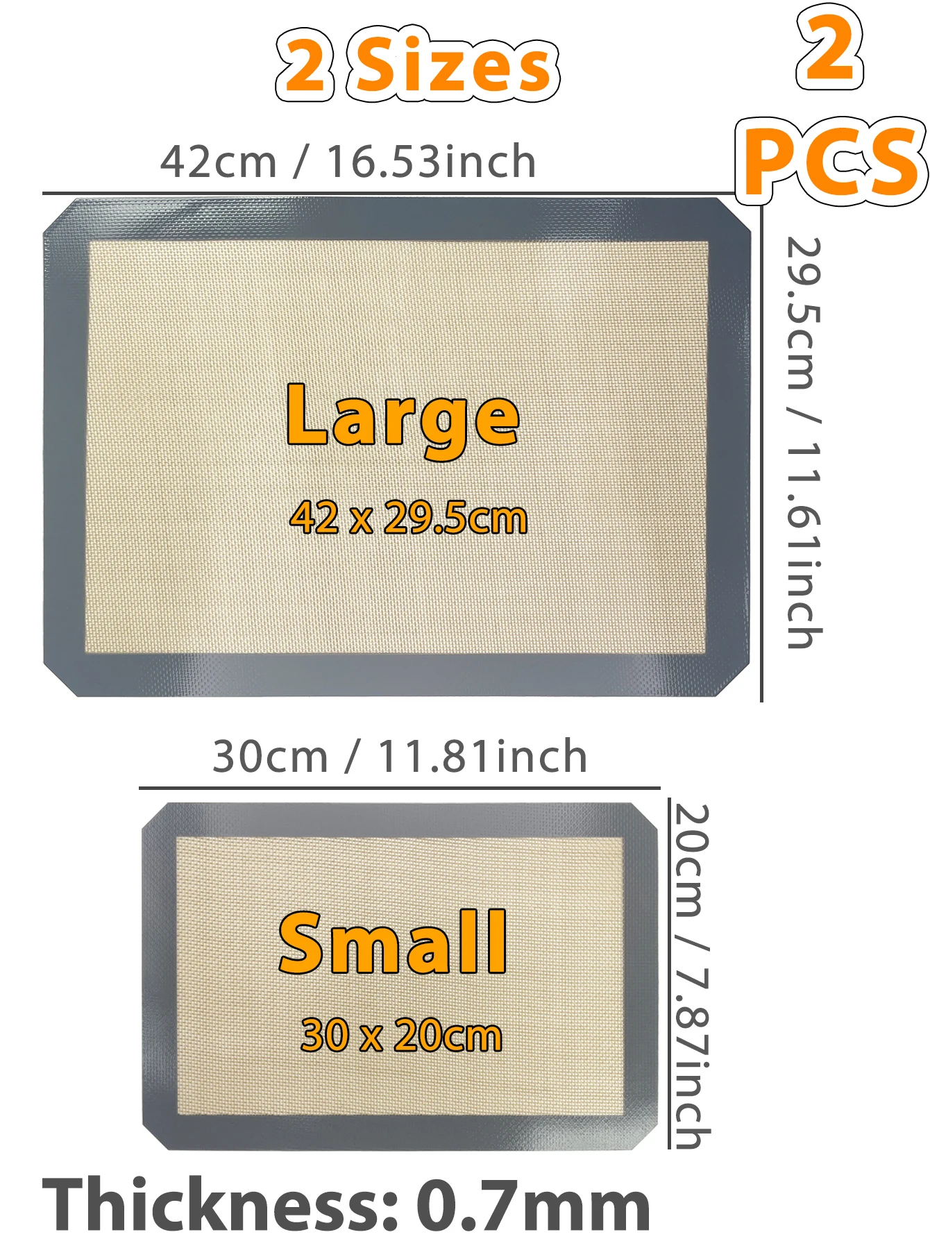 2PCS Mix Grey