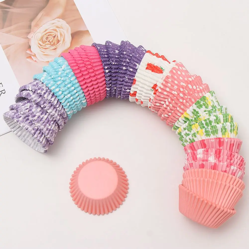 Doublures de Cupcake en papier, 100 pièces, emballages de gobelets, boîtes à muffins de cuisson, outils de décoration de gâteaux, fournitures de pâtisserie