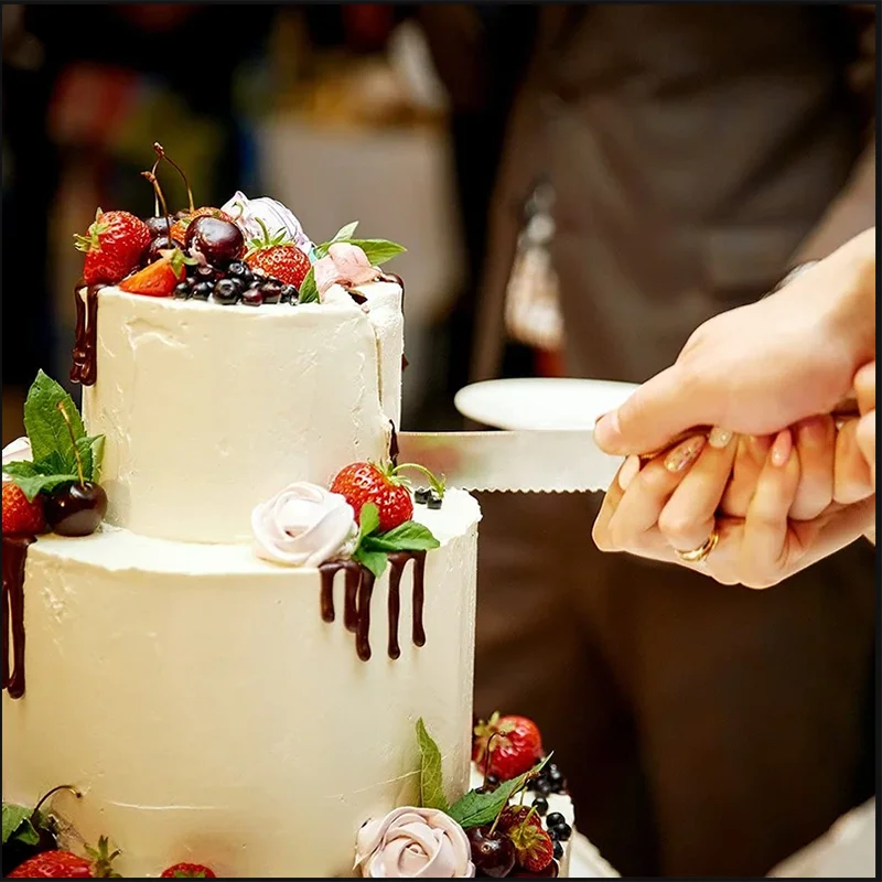 Ensemble de Pelles à Gâteau en Acier Inoxydable, Coupe-Gâteau et Spatule à Tarte, pour Mariage, Anniversaires et Fêtes