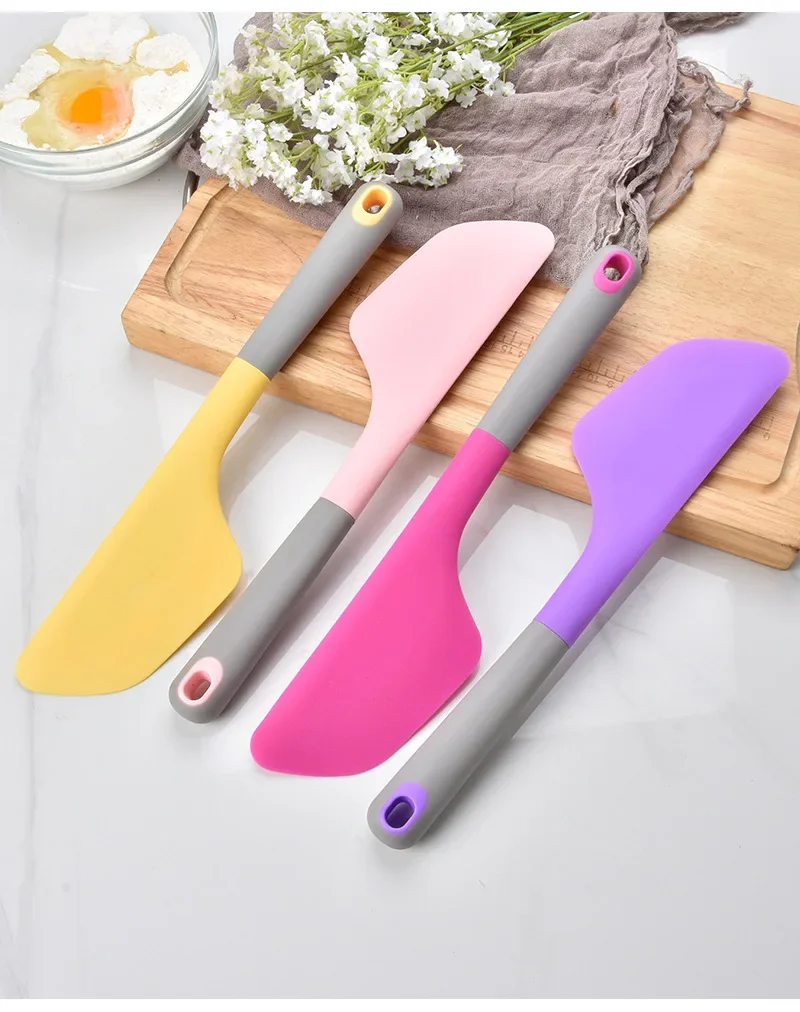Grande spatule de cuisson en Silicone 34cm, antiadhésive, pour crème, beurre, résistant à la chaleur, grattoir pour biscuits, chocolat, pâtisserie, outils de cuisine