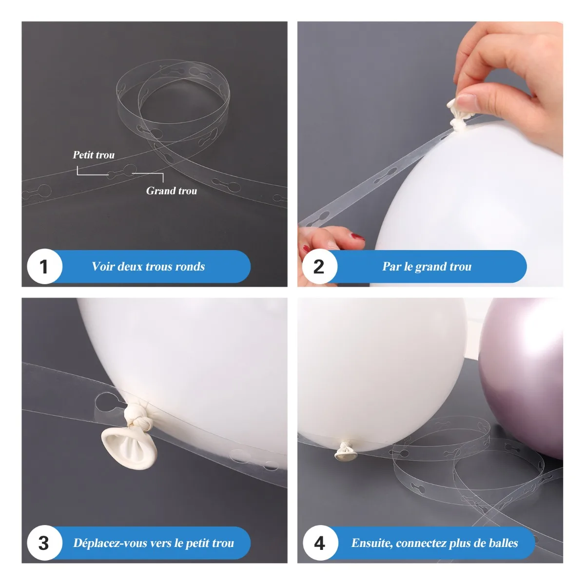 124 pièces, ballon, utilisé pour les mariages, les anniversaires, la remise des diplômes, les décorations de vacances, les célébrations, l'intérieur et l'extérieur, les décorations de fête