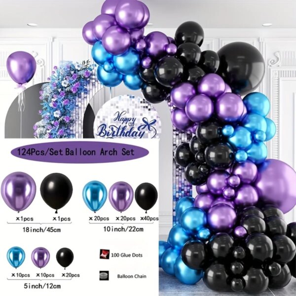 Lot de 124 Ballons de Fête (Mariages, Anniversaires, Remises de Diplôme et Célébrations)