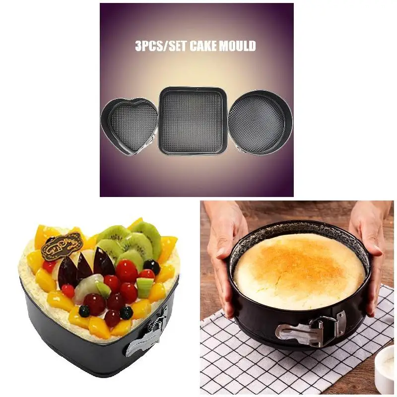 3 pièces moule à gâteau plateau casseroles coeur rond moule de cuisson cuisine en acier au carbone antiadhésif casseroles réutilisables moules à gâteau outils de cuisson 3 pièces moule à gâteau plateau casseroles coeur rond moule de cuisson cuisine en acier au carbone antiadhésif casseroles réutilisables moules à gâteau outils de cuisson