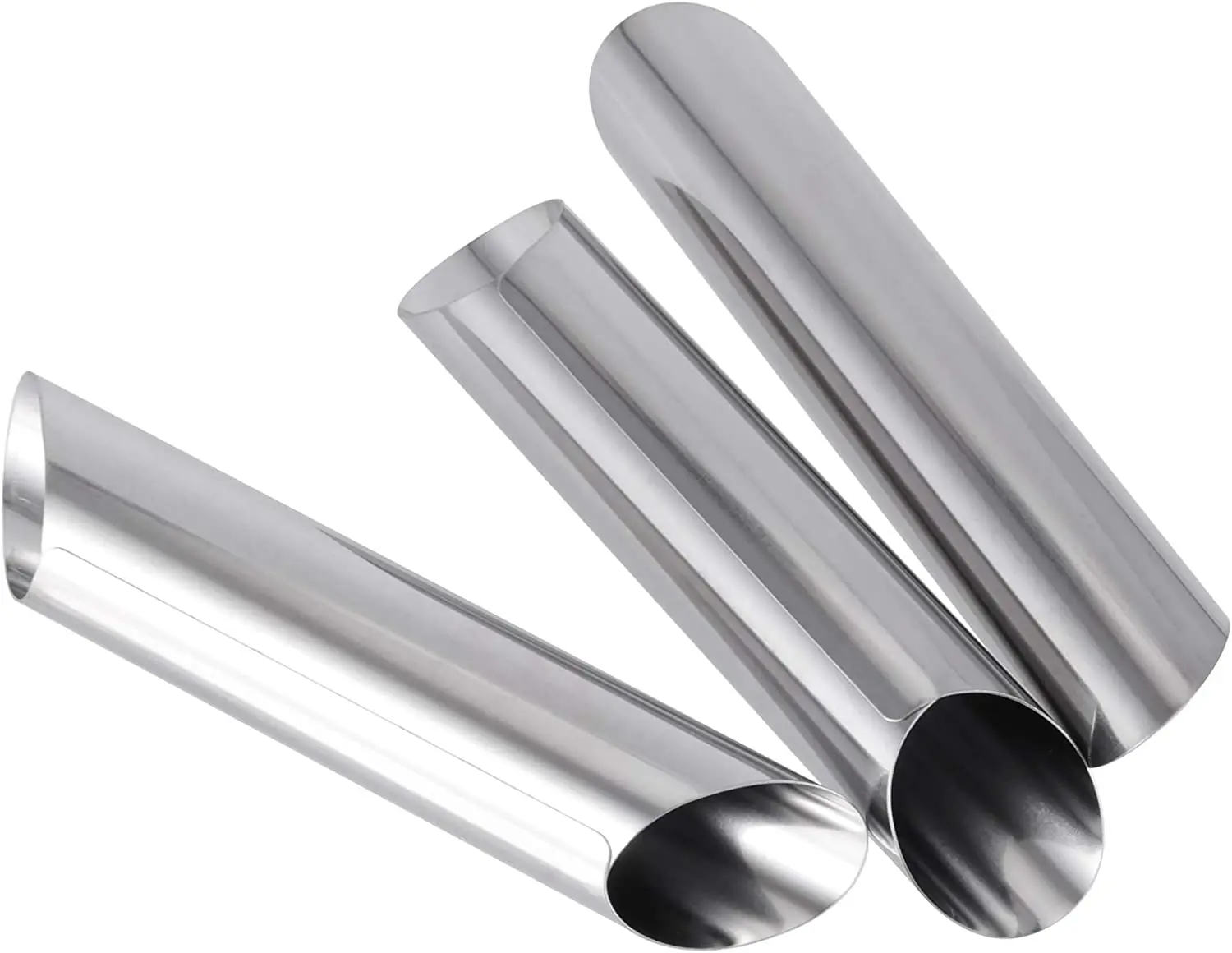 Cônes de cuisson en acier inoxydable, 5/10 pièces, corne, rouleau de pâtisserie, moule à gâteau, Tubes de Croissants cuits en spirale, outil de Dessert à biscuits