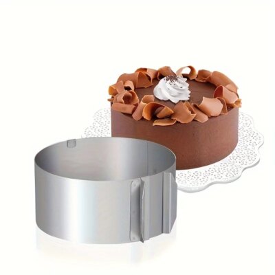 Anneau à Gâteau Rond Réglable en Acier Inoxydable