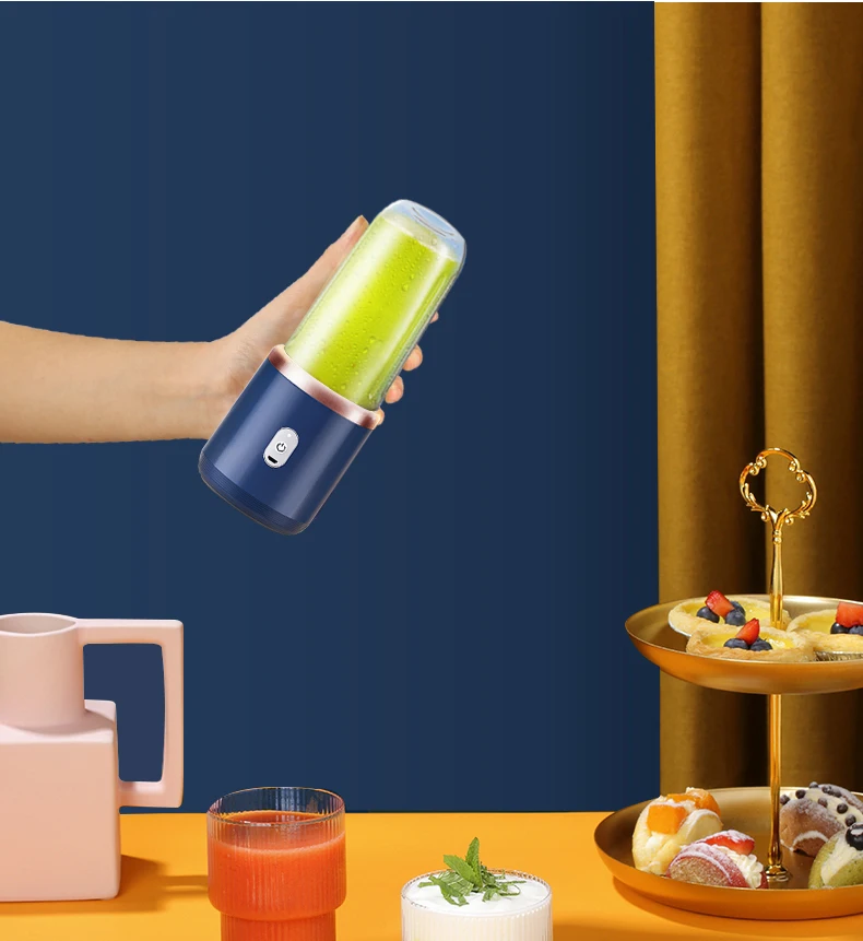 Presse-agrumes Portable à 6 lames, Rechargeable par USB, en acier inoxydable, tasse, presse-fruits, mélangeur de Smoothie automatique, outil de cuisine