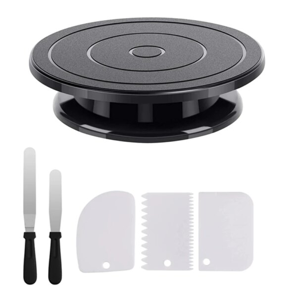 Ensemble de Plateau Tournant à Gâteaux – Kit Complet de Décoration (1 à 6 pièces)