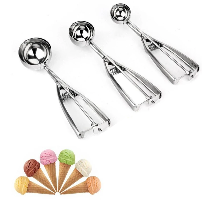 Cuillère à creuser Simple en acier inoxydable, cuillère à crème glacée Haagen Dazs, cuillère à fruits, outils de cuisine ménagers