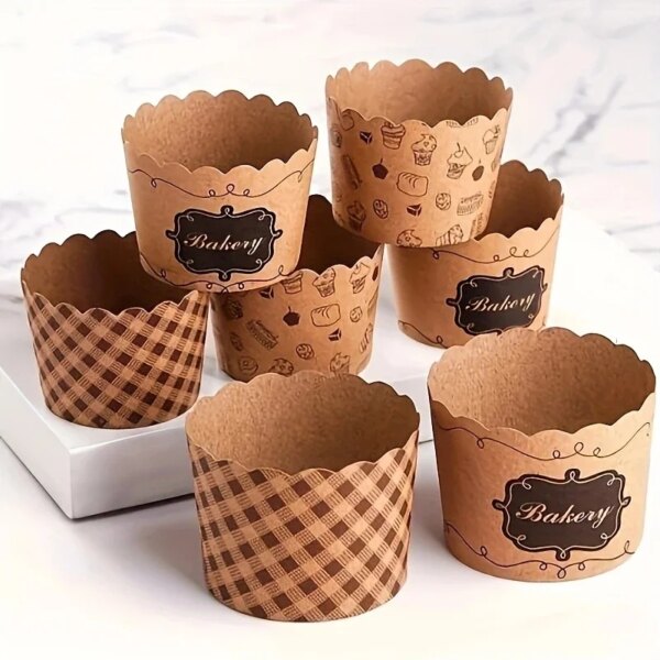 2442-mtgs48.jpg Lot de 50 Gobelets à Muffins en Papier Kraft – Résistants à la chaleur