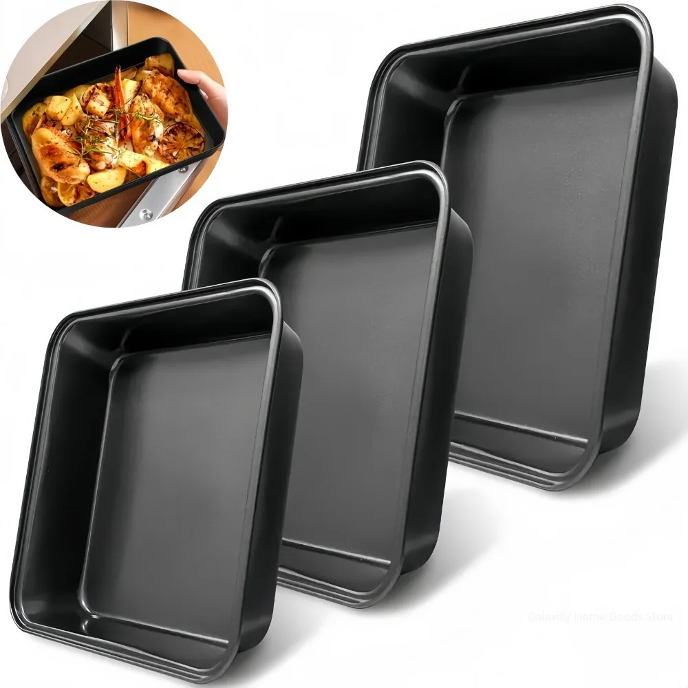 Poêle à rôtir antiadhésive en acier au carbone, plateau de cuisson rectangulaire, pain grillé, gâteau, ustensiles de cuisson, bricolage, plat à pâtisserie, ustensiles de cuisine Poêle à rôtir antiadhésive en acier au carbone, plateau de cuisson rectangulaire, pain grillé, gâteau, ustensiles de cuisson, bricolage, plat à pâtisserie, ustensiles de cuisine
