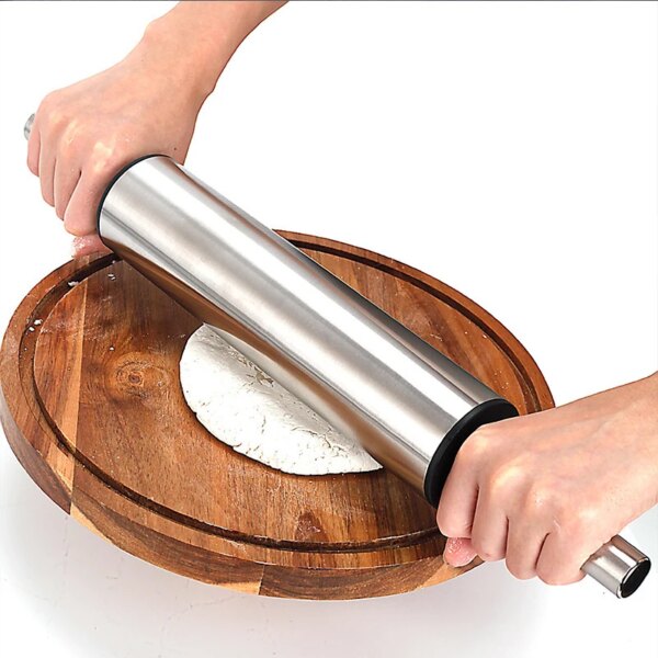 Rouleau à pâtisserie en acier inoxydable